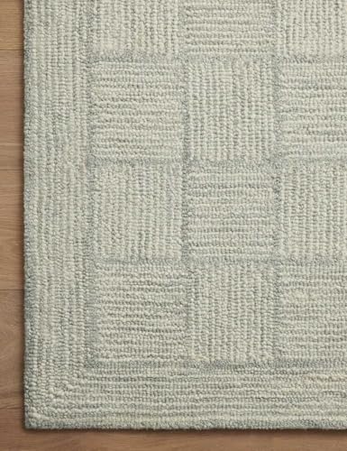 Image of Spectrum Pattern Wool Carpet with Loop Texture Yarn Anti Shedding Carpet Size 8x11 Feet A1 Grey Color
