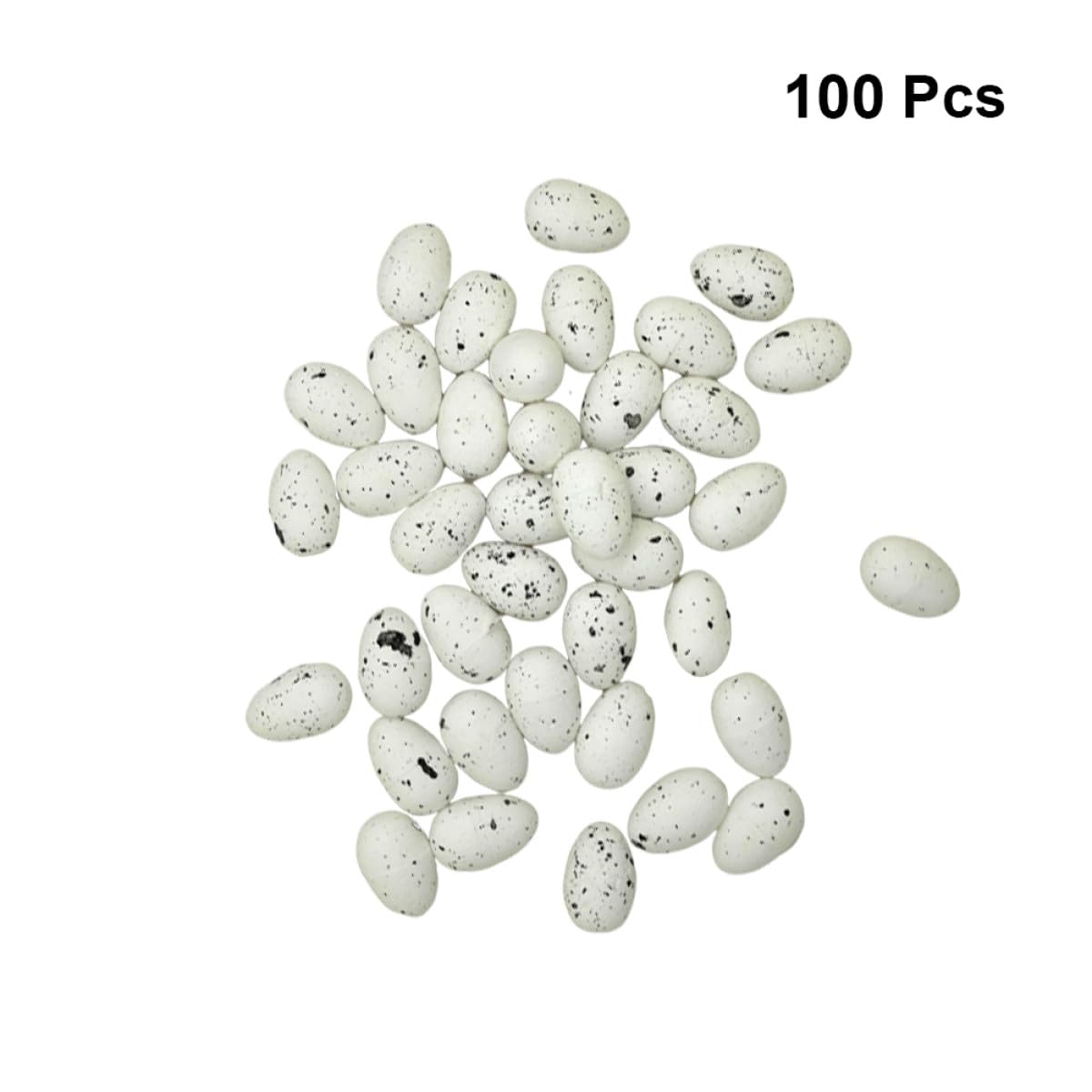 Gatuida Lot de 100 Œufs Factices de Pigeon, Œuf Décoratif en Faux, Surface Lisse, en Plastique, pour Élevage et Décoration de Maison