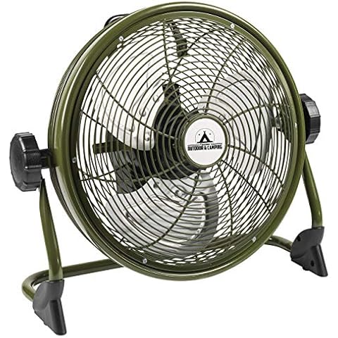 Bestron Ventilador de Suelo Inalámbrico y Recargable Verde Oliva Cover