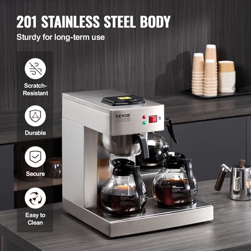 VEVOR 12-Cup 3-Caraffe Brewer