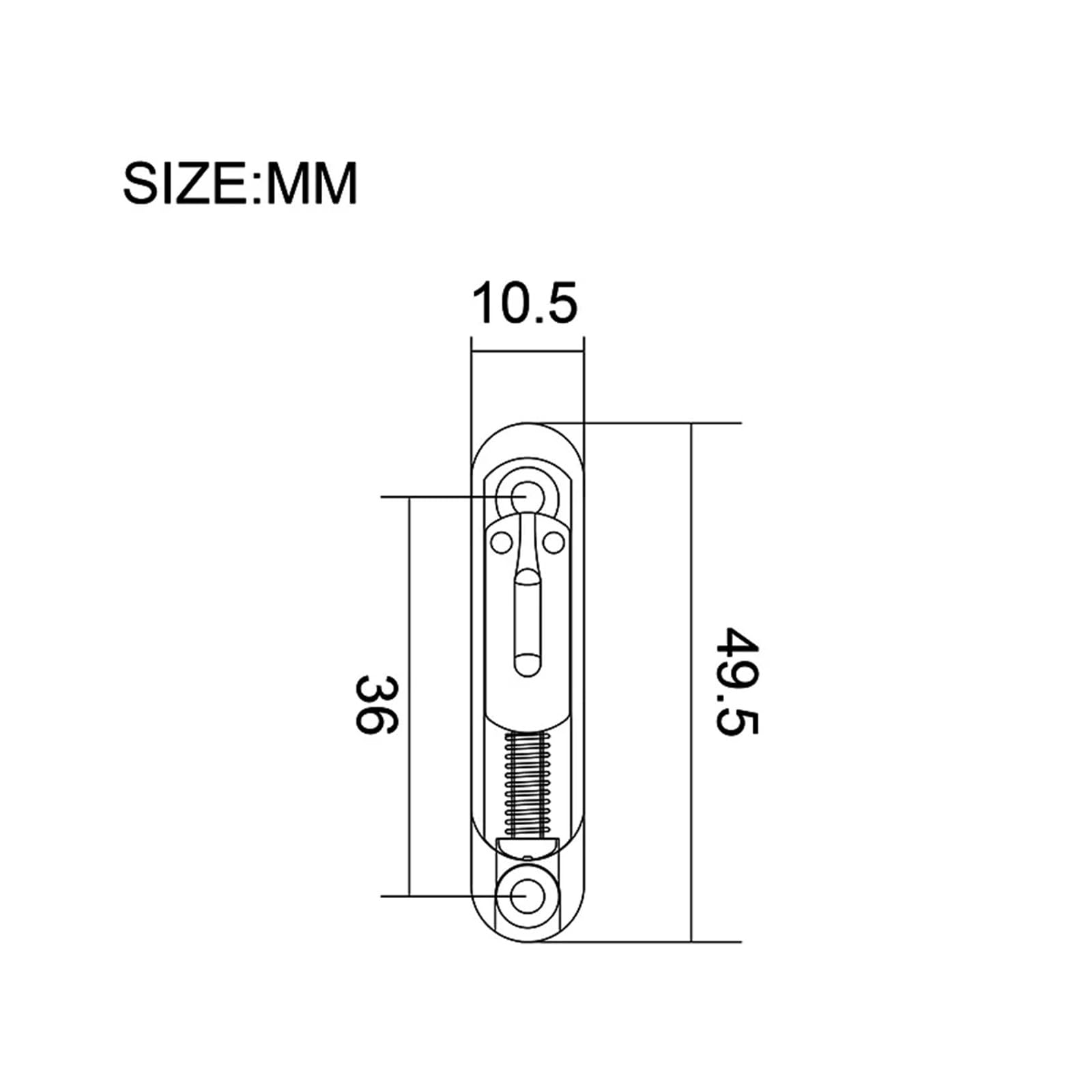 4/5/6/7/8-strunowy indywidualny mostek gitarowy 10.5x49.5mm pojedynczy ciąg mostka korpus koryta struna dzielona gitara mostek części do gitary (Color : Gold 5pcs)