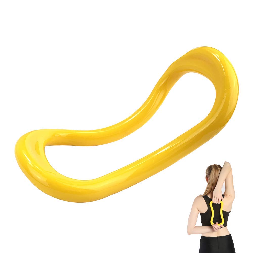 FABSELLER Yoga Ring Pilates Fitness Circle Training Support Tool for Home Workouts Gym Exercise Stretching, Yellow
