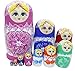 BigBigShop 10 Stück schöne russische Nestpuppen, handgefertigte Holzpuppen Stapelspielzeuge Matryoshka Puppen (Mehrfarbig)