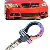 JGR Track Racing Style Tow Hook Towing Eye CNC Aluminum Screw On Front Rear Bumper Compatible with B