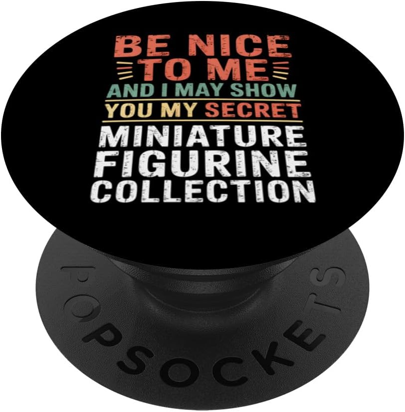 Funny Miniature Figurine Collector Collection Joke Humor PopSockets Adhesive PopGrip