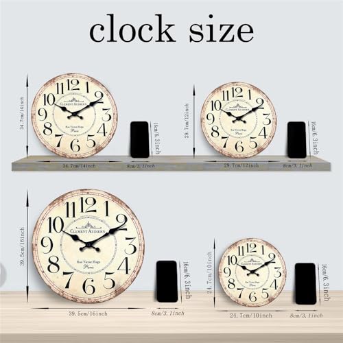 Horloge murale simple et silencieuse de 12 pouces décoration salon - 3
