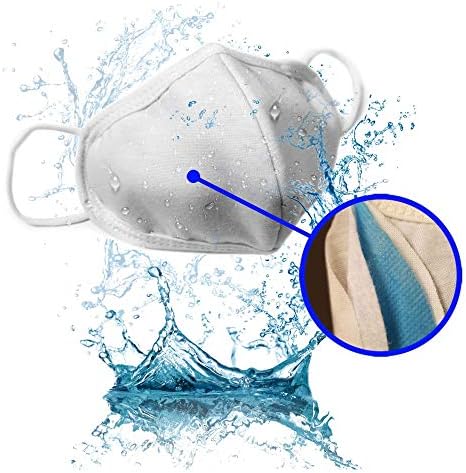 Fabric Unisex Facemask Size Medium - Protective Washable & Reusable Facemasks, Durable Built-in Multi-Filters face mask, General use mask for men women adult, fabric cotton polyester mask