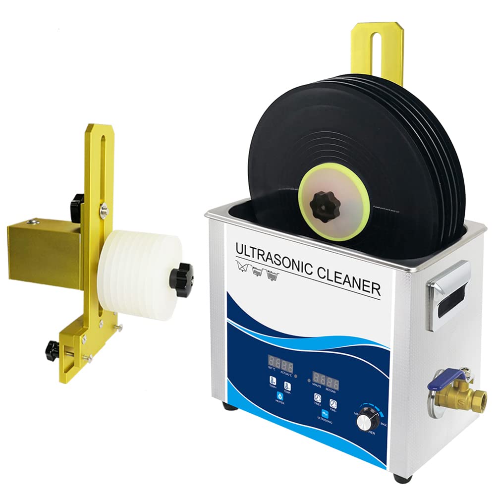 Detergente per dischi in vinile: potenza regolabile, riscaldato, 6,5 l con Degas, timer e controllo della temperatura per una pulizia profonda