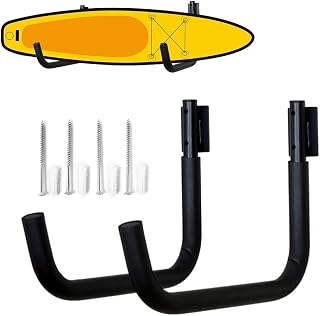 2PCS Garage Storage Hook,Kayak Wall Mount Storage Hooks Garage Canoe Surfboard Organizer Accessories For Ladder, Canoe, Surfboard, Paddle Board