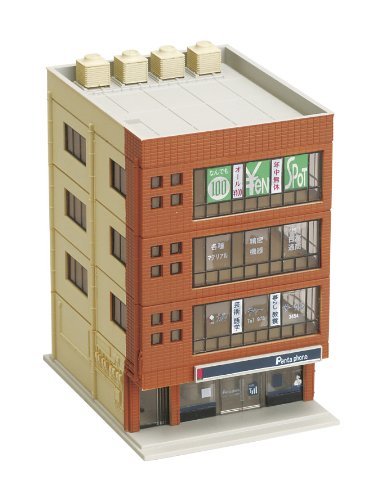 Kato N Scale 23-431A: (Dio Town) Metro Series 4-Floor Office Building, Brick