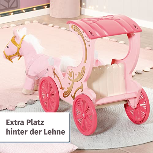 Baby Annabell Little Sweet Kutsche und Pony, 2-in-1 Puppenwagen und Kutsche mit Plüschpony, Lichteffekten und abnehmbarem Schiebegriff… – Ansicht 5