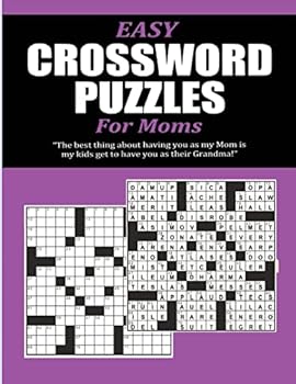 Paperback Easy Crossword Puzzles for Moms Book