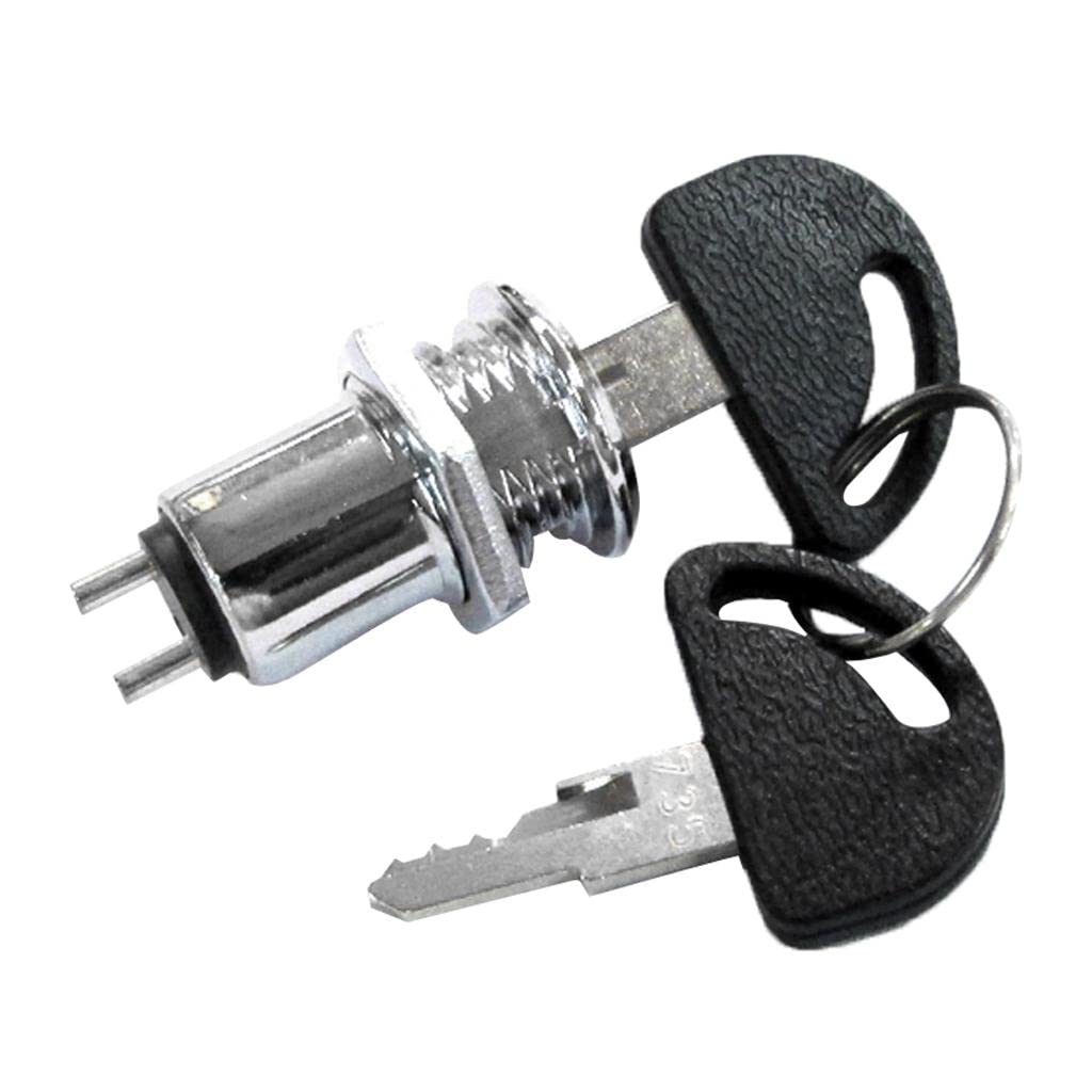 UJEAVETTE Electric Keylock Switch 2 Positions ON OFF Metal Keys Lock Secure 125V 1A-image-12