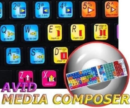 Amazon.com: NEW AVID MEDIA COMPOSER KEYBOARD STICKERS SHORTCUTS ...