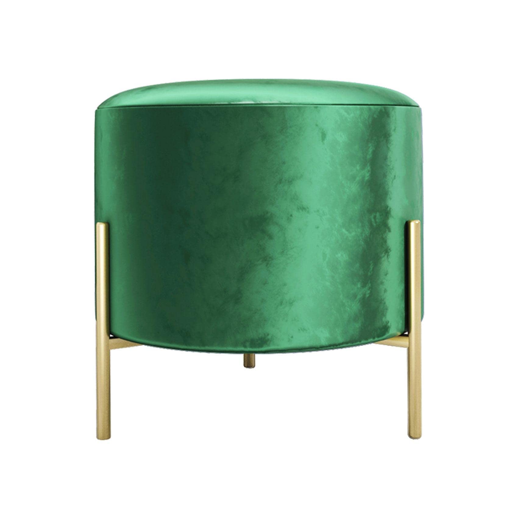 Repose-pieds en velours rond vert diamant | Tabouret à langer