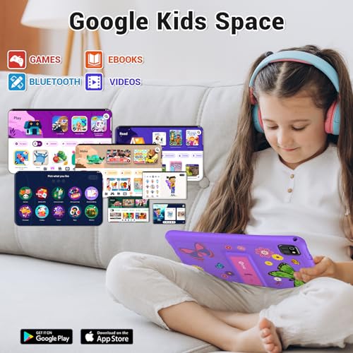 Image of Contixo Kids Tablet K103A - Learning Tablet for Kids with Games and Educational Apps, 10 inch, Android, 64GB, WiFi, Parental Control, Kid-Proof Case with Kickstand - Purple