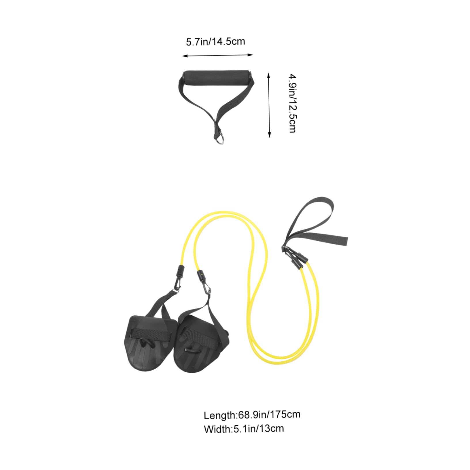 NAMOARLY Swim Resistance Bands for Swimmers Swimming Training Belt Resistance Bands Handle for Swim Training Equipment