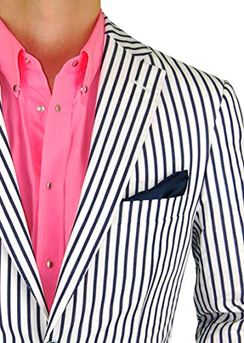 DTI BB Signature Men's Italian 2 Button Stretch Suit Blazer Jacket Trim Fit2