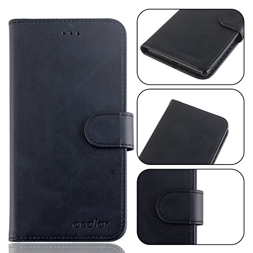 95Street Funda para Vernee T3 Pro con Soporte Plegable, Carcasa con Absorción de Impactos y Anti-Arañazos Espalda Case Cover para Vernee T3 Pro Cubierta de Material de Cuero- Color Negro