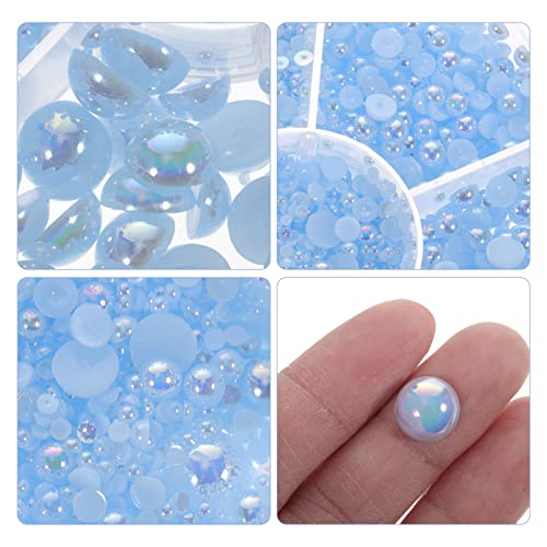 COHEALI Acessórios Para Unhas 1 caixa de imitação semi-rodada Pearl Flatback Headwear Decoração De U