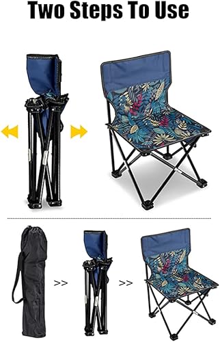 Miniatura 4 de Silla de camping plegable portátil para exteriores, 330 libras, capacidad con respaldo (pequeño)