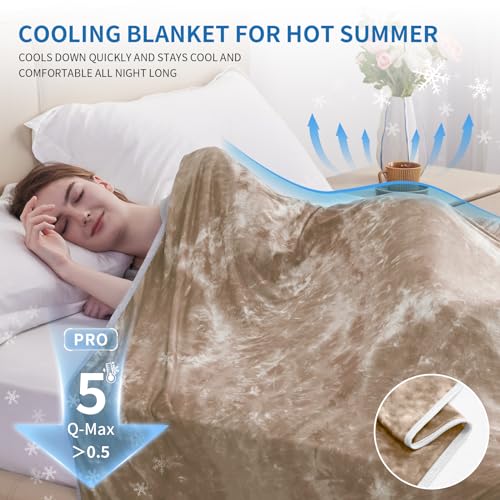 Image of Guohaoi Cooling Blanket for Hot Sleepers and Night Sweats 50 inchx70 inch Twin Size