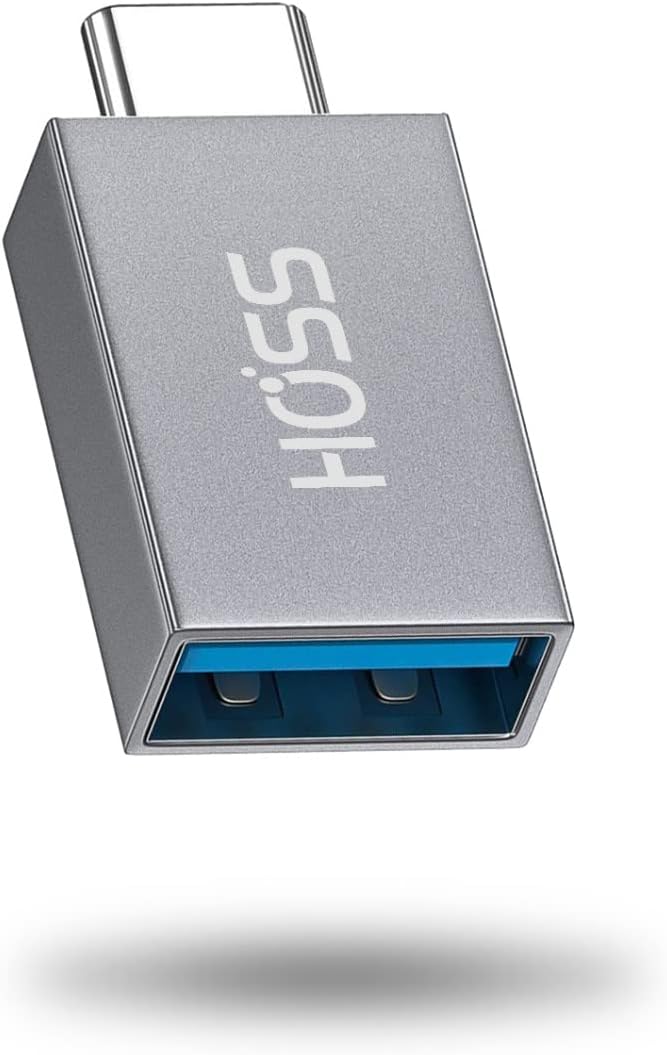 Hoss® Type C OTG Adapter[10Gps]- USB to C Type Converter Which Supports Superfast Data Sync, Compatible for MacBook Pro 2020/2019,iPad Pro 2020 - Color: Dark Gray [1 Pack] (OTG Type c)
