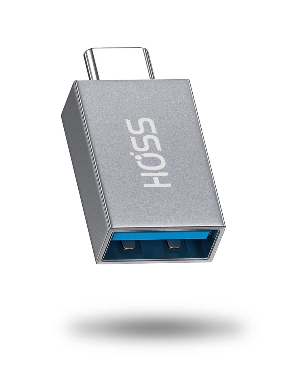Hoss® Type C OTG Adapter[10Gps]- USB to C Type Converter Which Supports Superfast Data Sync, Compatible for MacBook Pro 2020/2019,iPad Pro 2020 - Color: Dark Gray [1 Pack] (OTG Type c)
