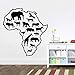 Naklejki ścienne naklejka Vinyl Art do salonu afryka mapa zwierzęta naklejka sypialnia salon Salon Home dekoracyjne 76x81cm