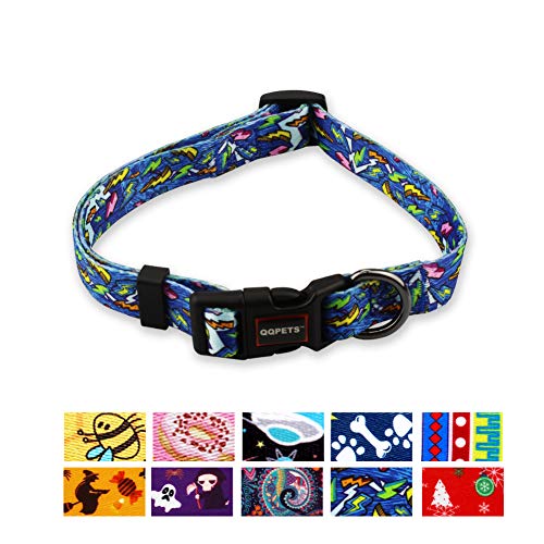 QQPETS Dog Collar Personalized Soft Comfortable Adjustable Collars for Small Medium Large Dogs