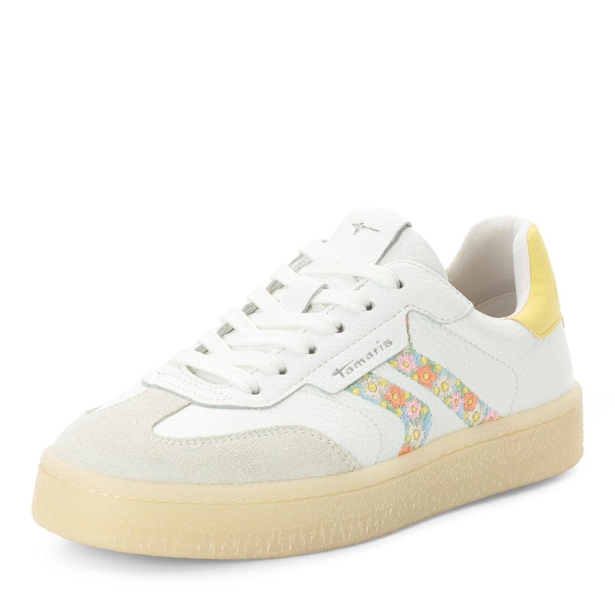 Tamaris Women's Low Flat Trainers, White (White Comb), 40