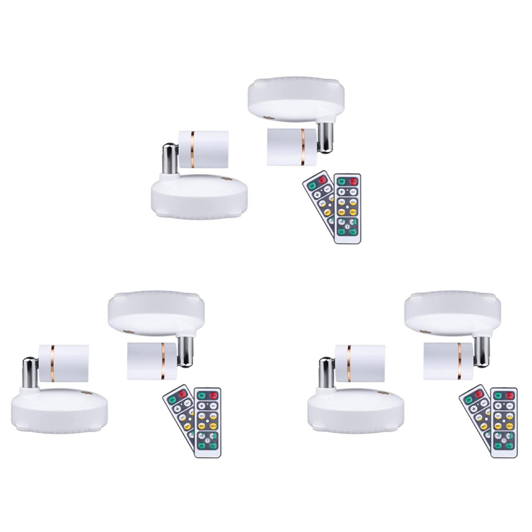 Hndhbfgrt Wireless Spot Lights Battery Operated Accent Lights Indoor Dimmable LED Spotlight Anywhere Rotatable Wall Light(6 Pack)