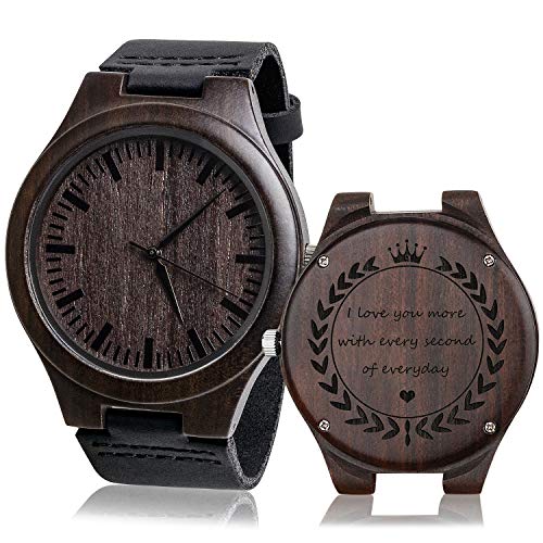 Personalized Engraved Wood Watch for Men