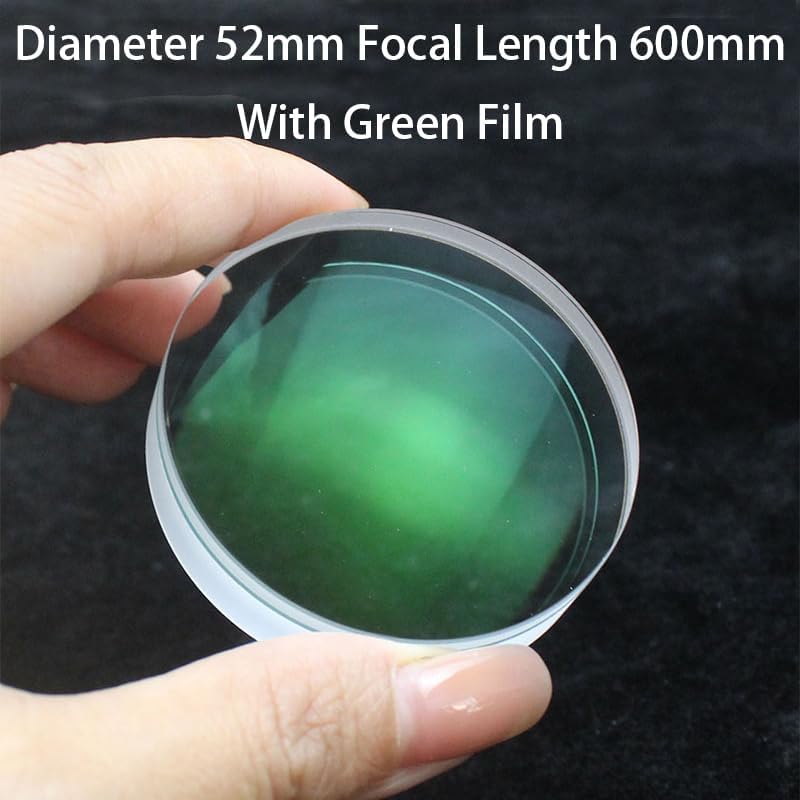 1pc D52F200 D52F500 D43F330 46F900 Cemented Doublet Lens Achromatic Biconvex Glued Lens Monocular Binoculars Telescope Objective(52F600 Green Film)