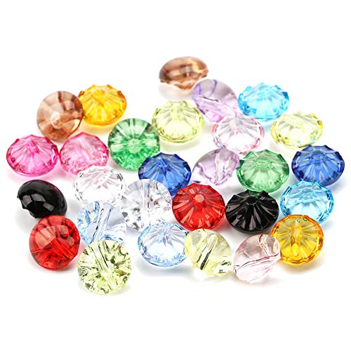 Amaoma 100 Pièces Acrylique Strass Boutons, Boutons De Cristal Acrylique Ronds pour La Fabrication de Bijoux, Métiers D'artisanat, Tricot, Coudre, Vêtements, Couleur Mixte