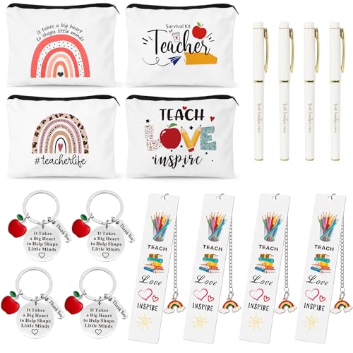UAREHIBY 16 PCS Teacher Gifts in Bulk, Thank You Teachers Gifts With Makeup Bags, Teacher's...