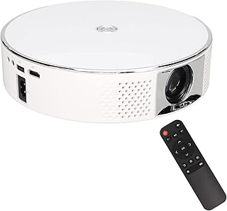 Home Theater LED Projector, 100-240V B08 Builtin Speaker 4Ω 3W BT5.0 Digital Keystone Distortion Correction Low Noise Mini LED Projector for Home (US Plug)