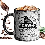 Jkioump Taza Gótica | 330 ml Taza De Cerámica En Estilo Gótico Con - De Leche | Para Mujeres Hombres Familia Amigos Amante De Los Pájaros Té Bebida Café Leche Cocina