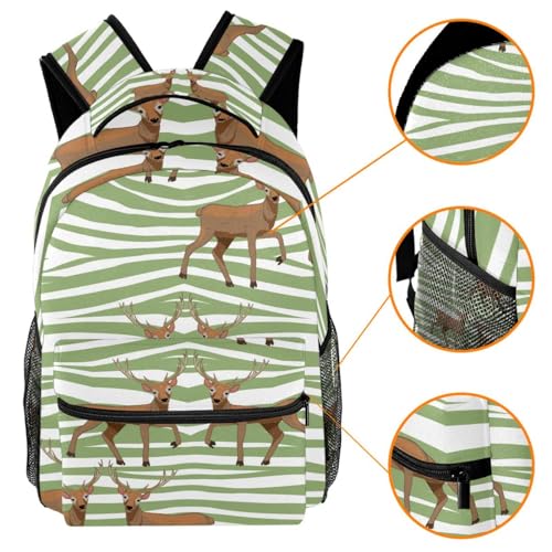 Sac à dos adolescents cerf pour école et collège 40cm - 3