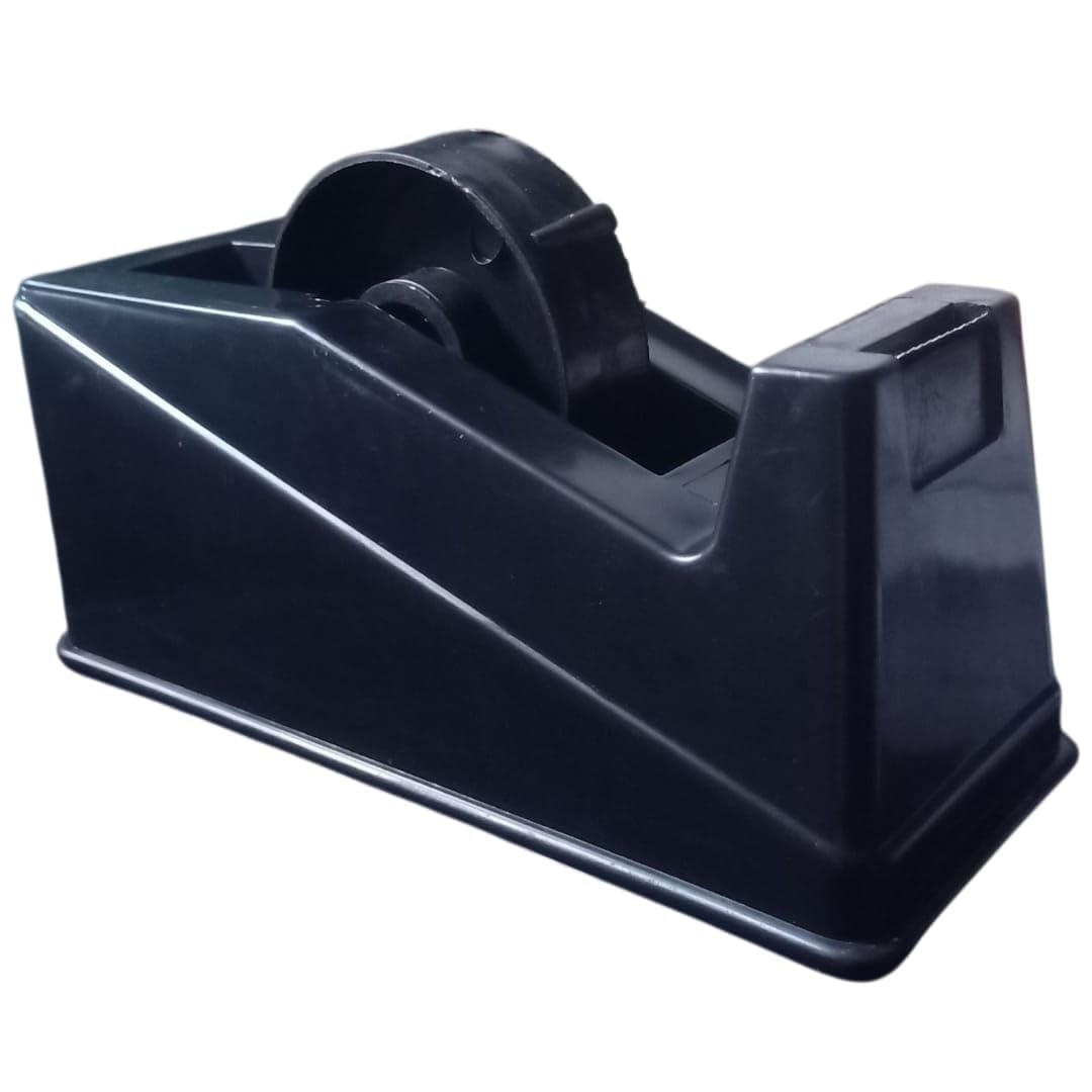 Tape Dispenser Heavy Duty 1 Inch | Durable Stationery Tape Cutter with Rubber Base | Stable & Non-Slip Tape Holder | Bui