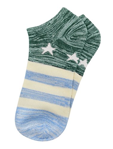 Image of uxcell Women Low Cut Stripes Stars Pattern Ankle Socks 5 Pairs