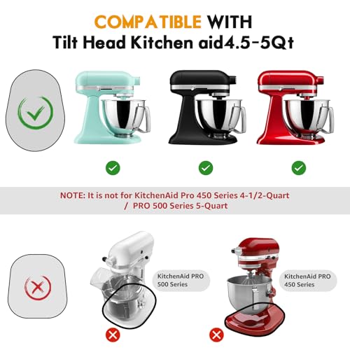 Image of Mixer Slider Mat for Tilt Head Kitchen Aid 4.5-5 Qt Stand Mixer, Appliance sliding mat for kitchenaid Artisan 4.5-5 Qt, Kitchen Countertop Storage Accessories Moving Tray attachments (Brown)