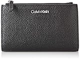  Calvin Klein Damen Sided Cardholder Wallet Geldbörse Schwarz (Black)