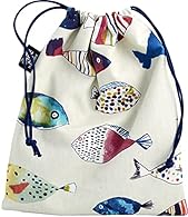 Fancy fish drawstring washbag British made: manufactured in our UK factory to a high quality Waterproof lining, big capacity, ideal travel toiletry bag 25.5cm width x 31cm long with one internal divider Matching products Available for a perfect trave...