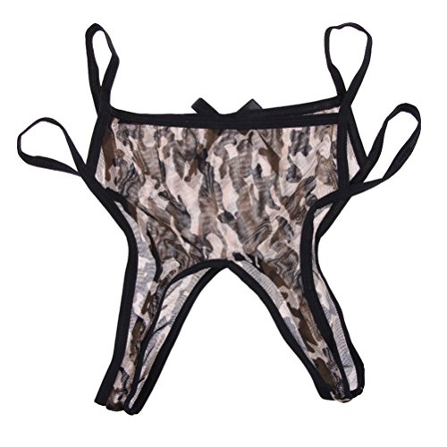LEORX Mujeres Sexy de Encaje Ropa Interior Bragas Tangas (Camuflaje)