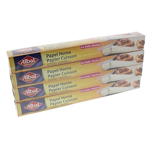 Albal papel de horno, antiadherente, aislantes, fácil, 8 m, – Juego de 4