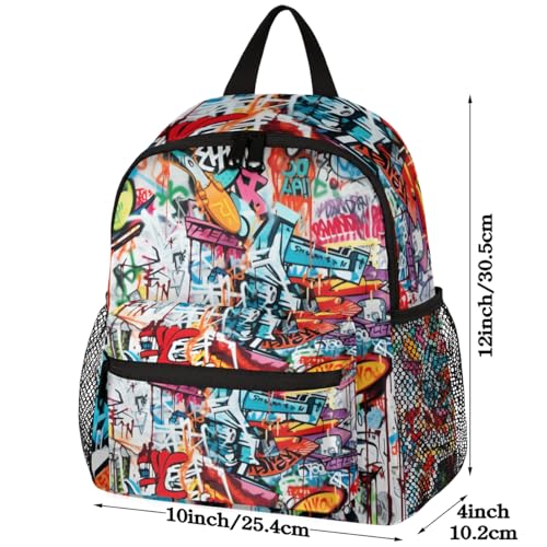 Graffiti Art Backpack Small Travel Backpacks Carry On Backpack Waterproof Lightweight Book Bags With Chest Strap Fashion Daypack for Women Men2