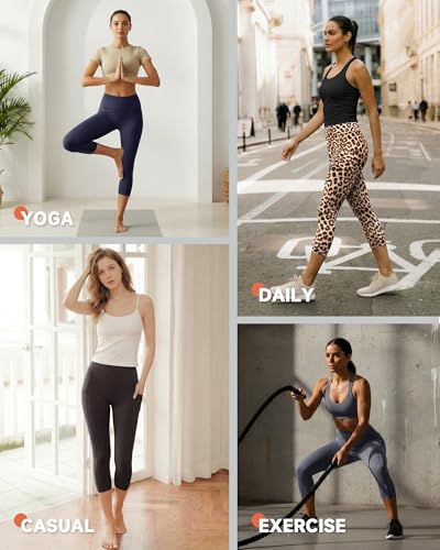 Image of GAYHAY High Waisted Leggings with Pockets for Women - Buttery Soft Yoga Pants for Gym Workout, Athletic Running