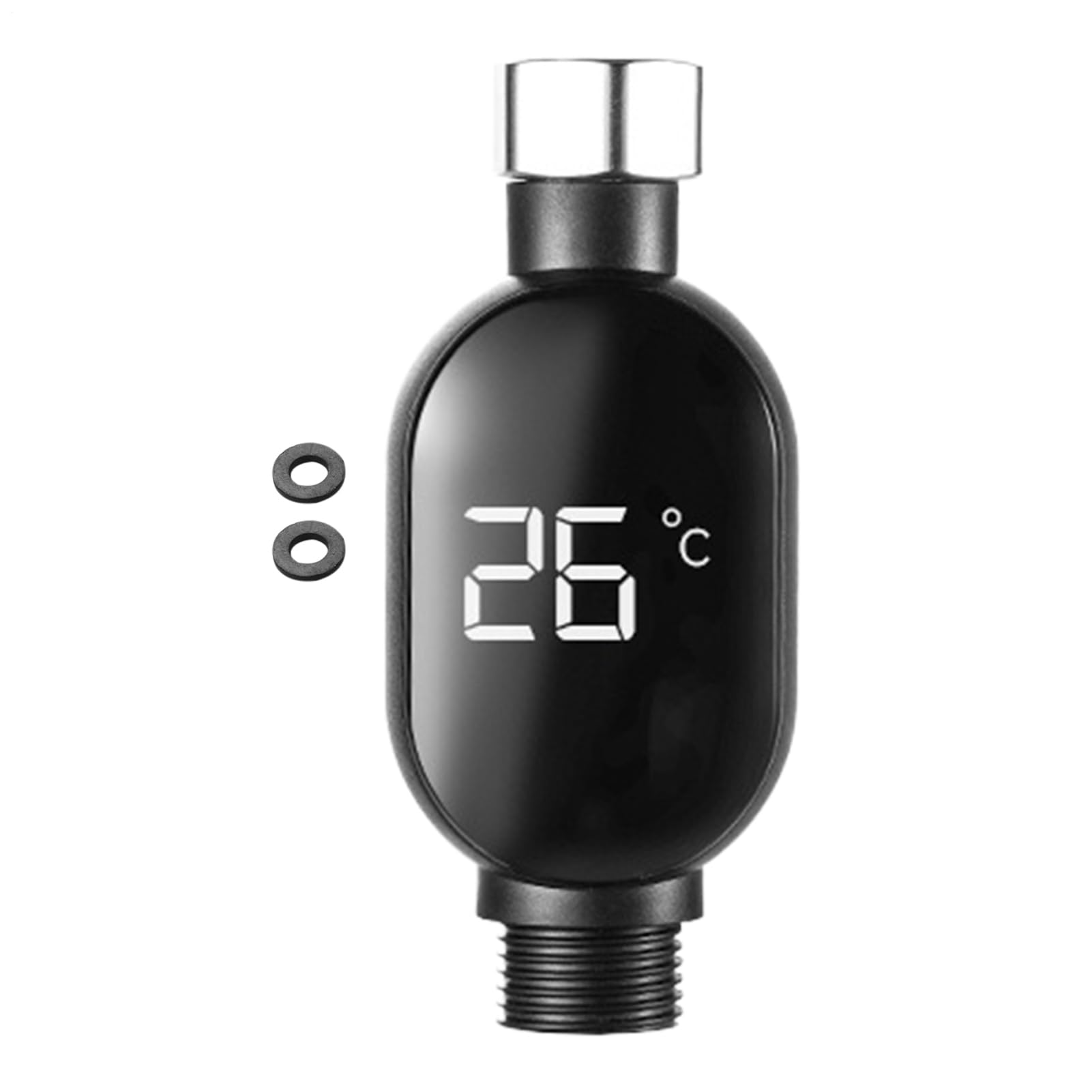 Shower Water Temperature Gauge | Digital Shower Thermometer | Water Temperature Indicator | Modern Waterproof Digital Display for 0-99? Range, Easy Installation for Bathrooms, Kitchens, and Hotels