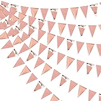 Vpang Lot De 2 Fanions Triangulaires En Papier à Paillettes 3 M 15